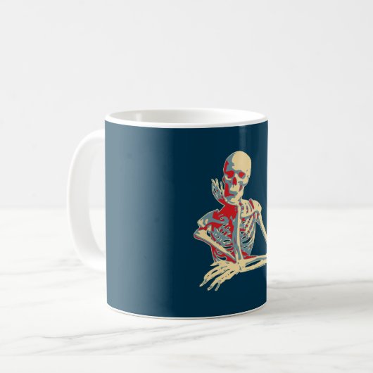 Mug Skeleton rétro (Devant gauche)