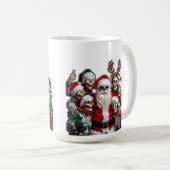 Mug Skeleton Santa Christmas Group Photo – Festive 3D  (Devant droit)