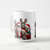 Mug Skeleton Santa Christmas Group Photo – Festive 3D  (Devant gauche)