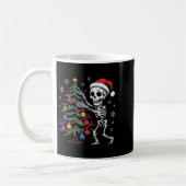 Mug Skeleton Santa Hat Christmas Tree Creepy Cute Xmas (Gauche)