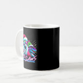 Mug Skeleton Santa Riding T Rex Dinosaur Funny Christm (Devant gauche)