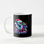 Mug Skeleton Santa Riding T Rex Dinosaur Funny Christm (Gauche)