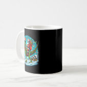 Mug Skeleton Santa Riding T Rex Dinosaur Funny Christm (Devant gauche)