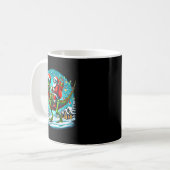 Mug Skeleton Santa Riding T Rex Dinosaur Funny Christm (Devant gauche)