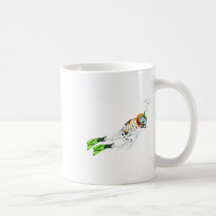 Mug Skeleton Scuba Plongée Halloween Citrouille Plonge