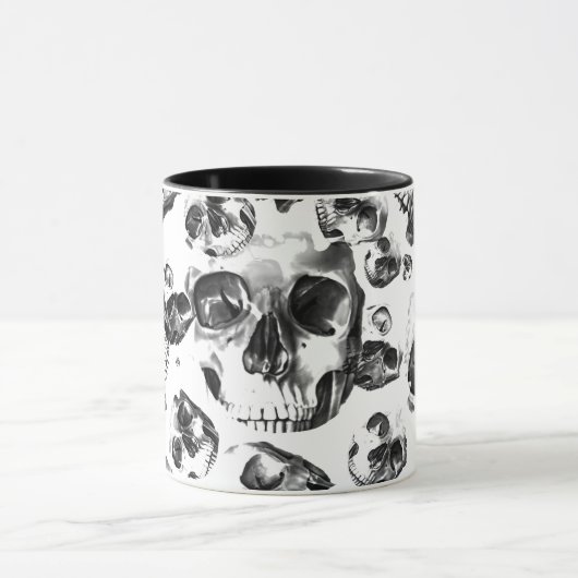 Mug Skeleton Skull Art Pattern (Centre)