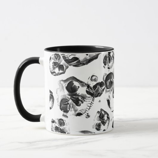 Mug Skeleton Skull Art Pattern (Gauche)