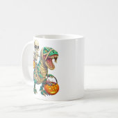 Mug Skeleton Whimsical équitation maman T-Rex Hallowee (Devant gauche)