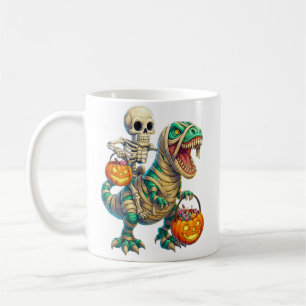 Mug Skeleton Whimsical équitation maman T-Rex Hallowee
