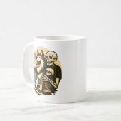 Mug Skeleton with Dog on Haunted Lake Horror Art (Devant gauche)