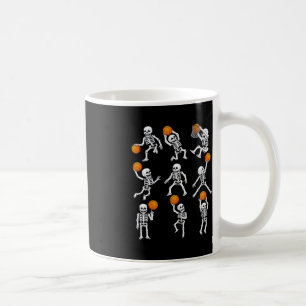 Mug Skeletons de basketball d'Halloween Dunking Dribbl
