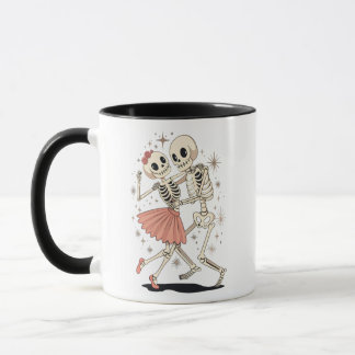 Mug Skeletons de danse d'Halloween, Skeleton rétro