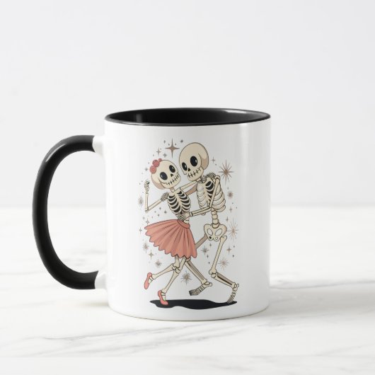 Mug Skeletons de danse d'Halloween, Skeleton rétro (Gauche)