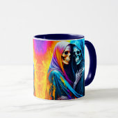Mug Skeletons enveloppés dans un arc-en-ciel (Devant droit)