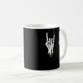 Mug Skeleton's Hand Holds Pastel Polka Dot Egg Happy E (Devant droit)