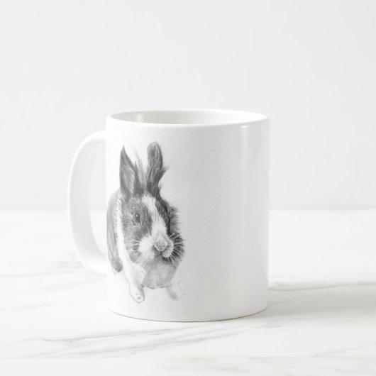 Mug "Sketch bunny: charming hand-drawn rabbit (Devant gauche)