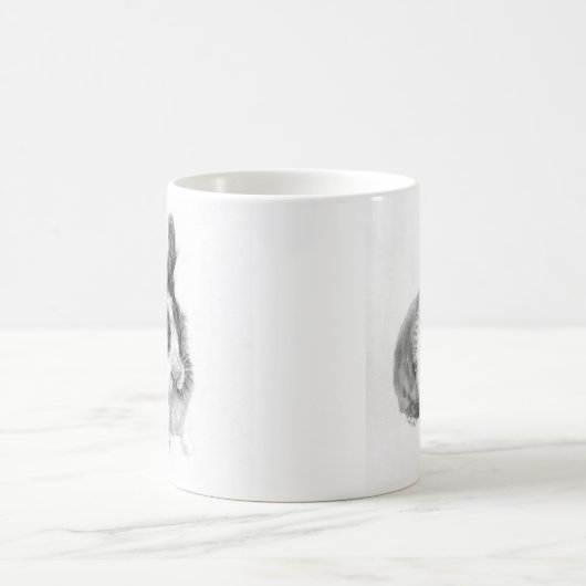 Mug "Sketch bunny: charming hand-drawn rabbit (Centre)