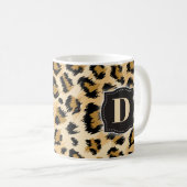 Mug Sketchy Classic Leopard Motif avec Monogramme pers (Devant droit)
