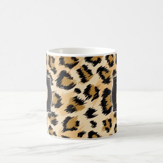 Mug Sketchy Classic Leopard Motif avec Monogramme pers (Centre)