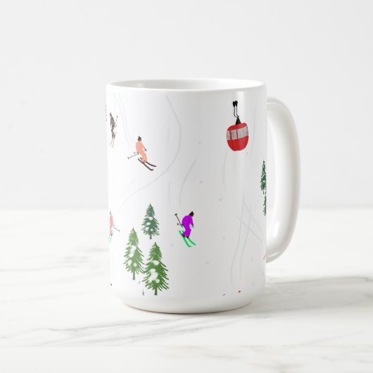 Mug Ski alpin | Ski de vacances hiver (Devant droit)