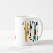 Mug Ski amusant Ski coloré Ski skieur (Devant droit)