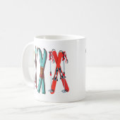 Mug Ski amusant Ski coloré Ski skieur (Devant gauche)