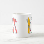 Mug Ski amusant Ski coloré Ski skieur (Centre)
