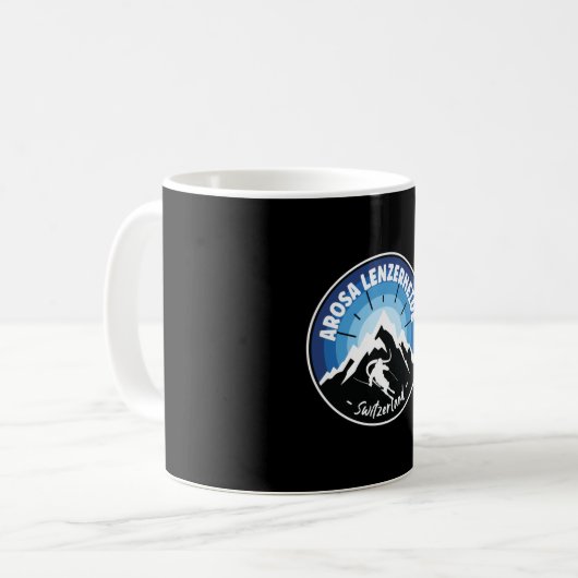 Mug Ski Arosa Lenzerheide Suisse bleu (Devant gauche)