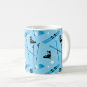 Mug Ski bleu cool (Devant droit)