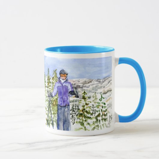 Mug ski d'allison de félicitations (Droite)
