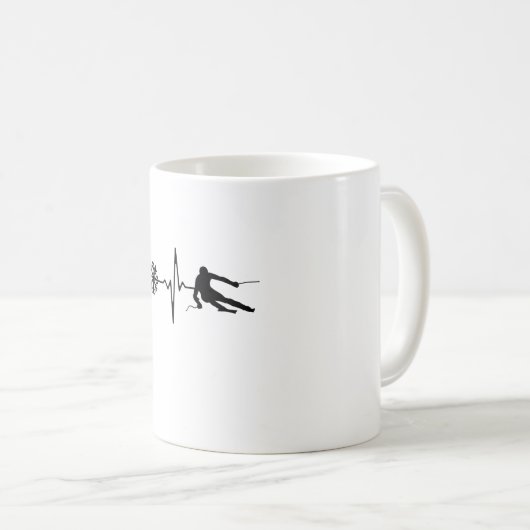 Mug Ski de coeur (Devant droit)