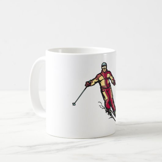 Mug Ski de descente (Devant gauche)