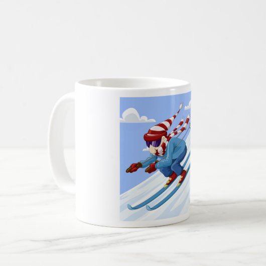 Mug Ski de descente (Devant gauche)
