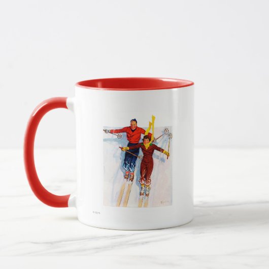 Mug Ski de descente en couple (Gauche)