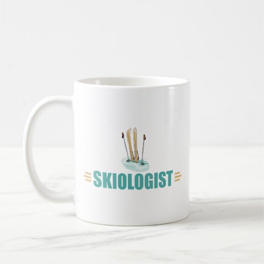 Mug Ski de neige amusant (Gauche)
