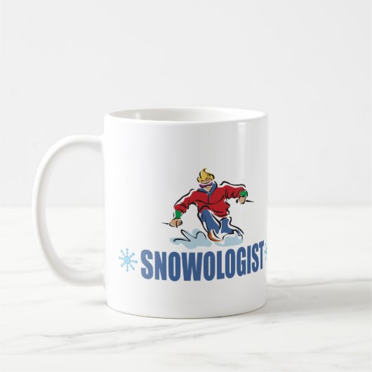 Mug Ski de neige humoristique (Gauche)