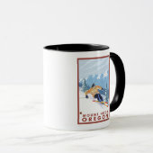 Mug Ski de neige - Mount Hood, Oregon (Devant droit)
