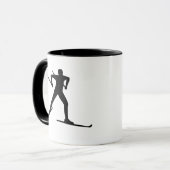 Mug Ski de pays croisé (Devant gauche)