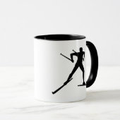 Mug Ski de pays croisé (Devant droit)