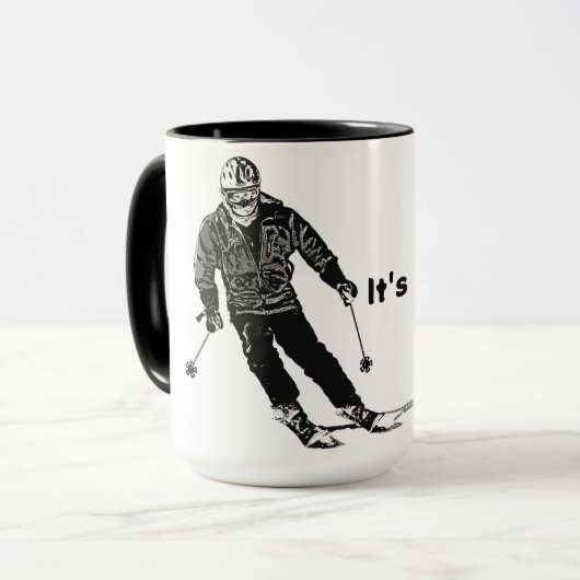 Mug Ski de vacances - Ski de descente (Devant gauche)
