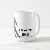 Mug Ski de vacances - Ski de descente (Devant droit)