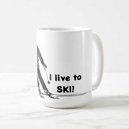 Mug Ski de vacances - Ski de descente (Devant droit)