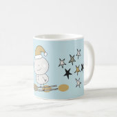 Mug Ski D'Hiver Snowman Avec Étoiles (Devant droit)