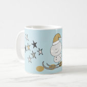 Mug Ski D'Hiver Snowman Avec Étoiles (Devant gauche)