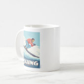 Mug Ski est croire Retro Print (Devant gauche)