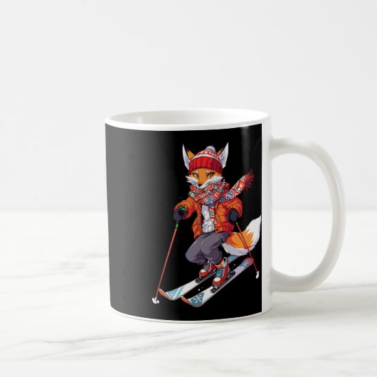 Mug Ski Fox Skier Ski Ski Hiver Neige 1 (Droite)