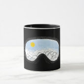 Mug Ski Goggles Mountain View Illustration (Centre)