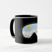Mug Ski Goggles Mountain View Illustration (Devant gauche)
