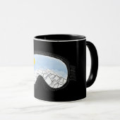Mug Ski Goggles Mountain View Illustration (Devant droit)