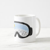 Mug Ski Goggles Mountain View Illustration (Devant droit)